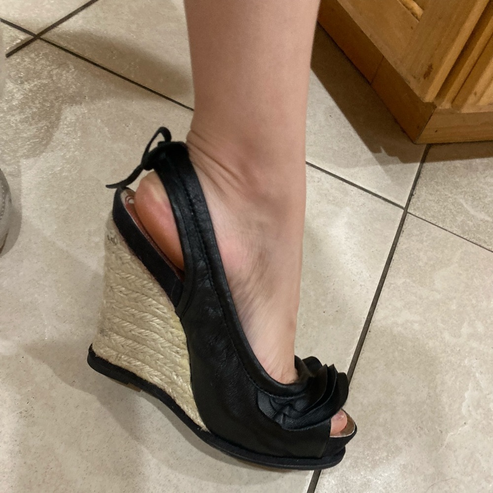 Cute Miss Sixty black wedges. - Picture 1 of 5